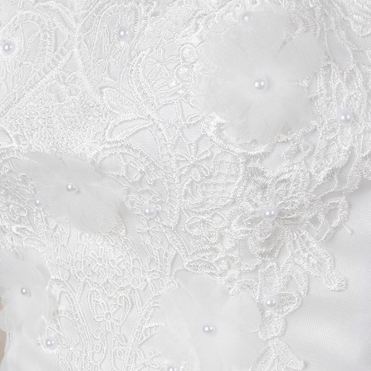 Kimring Women Chiffon A-line Beach Bridal Dress Boho Lace Wedding Dress