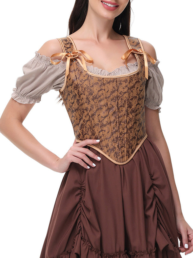 Women Ren Faire Lace Up Corset Model View