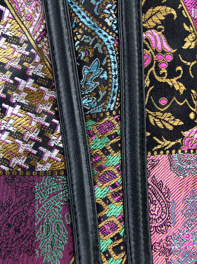 Vintage Going Out Gothic Cosplay Clubwear Peasant Renaissance Vest Purple Palac Medieval Corset Tops Detail View