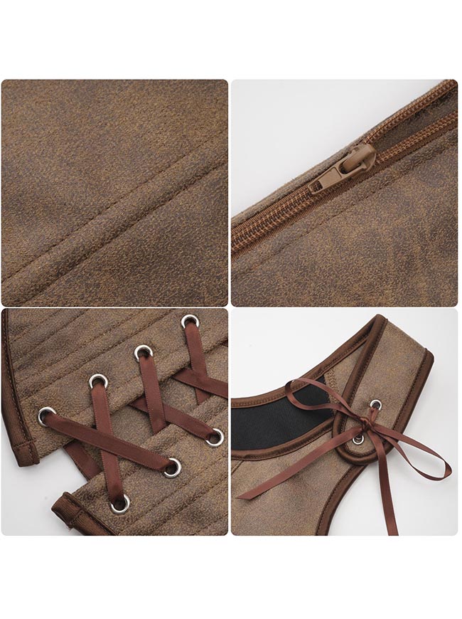 Women Vintage Overbust Corset Detail View