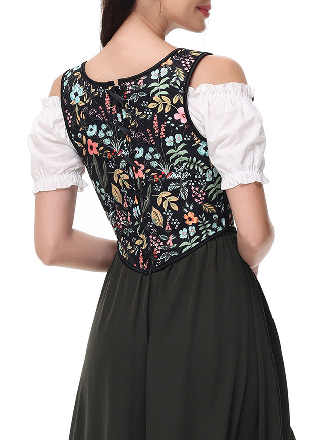 Renaissance Camisole Flower Bustier Shapewear Model View