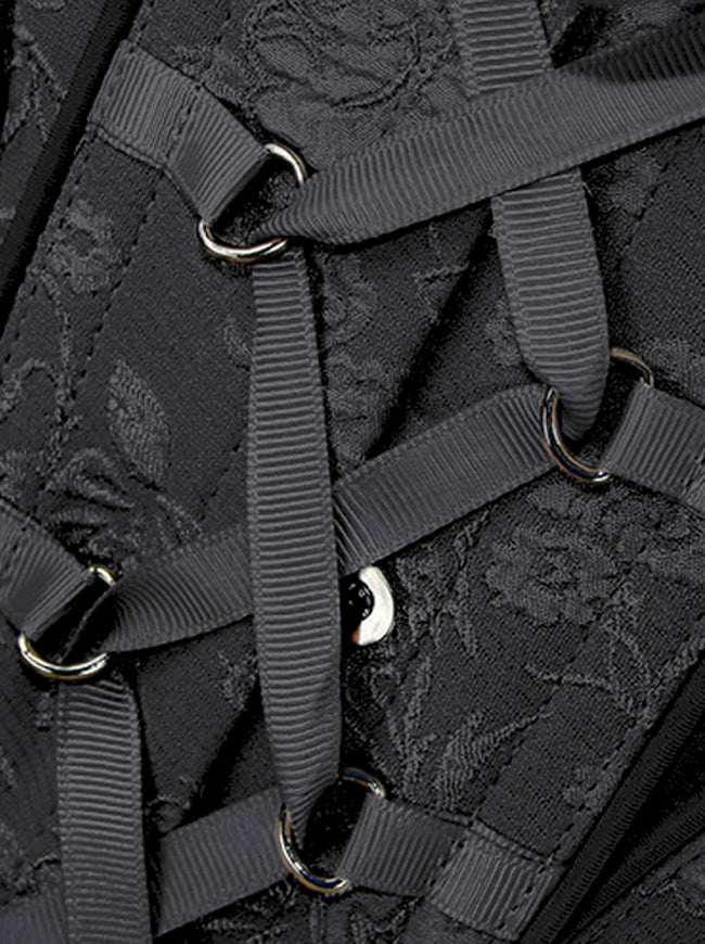 Nostalgic Brocade Steampunk Cosplay Waist Training Overbust Corset Top