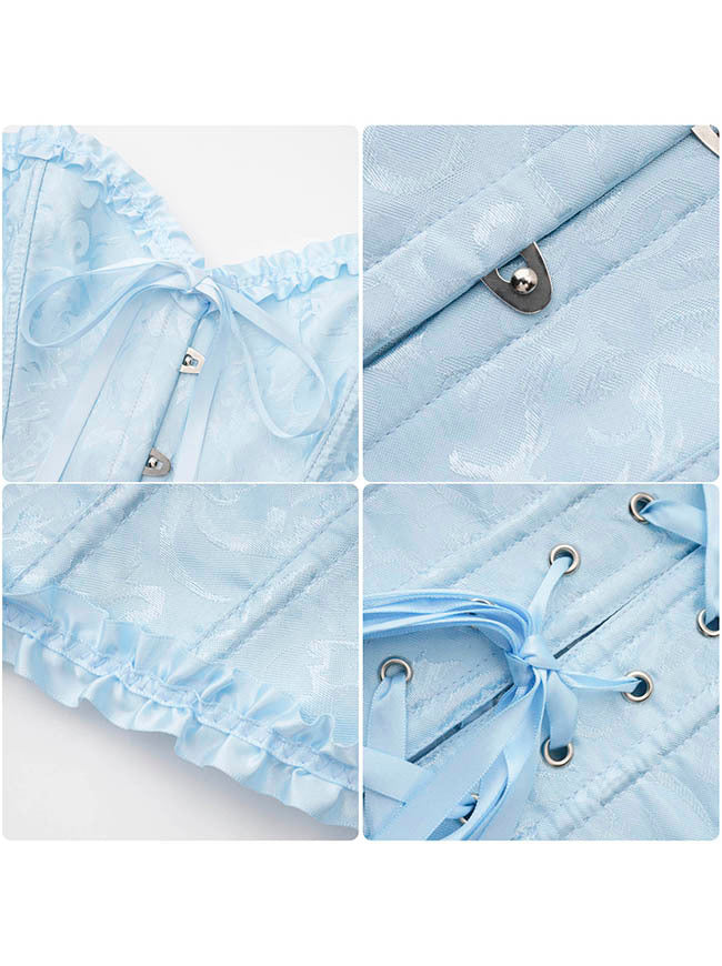 Women Strapless Sweetheart Neckline Push Up Corset Top Detail View