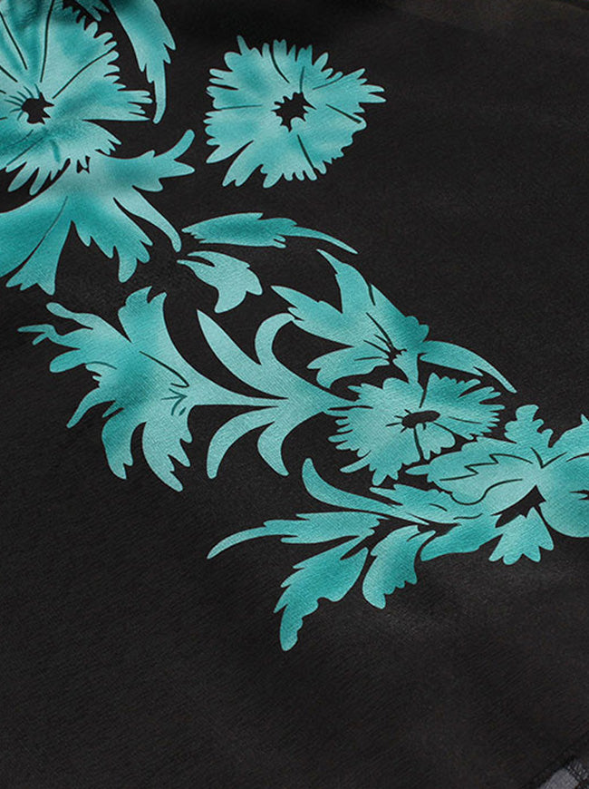 1950s Vintage Elegant Floral Evening Prom Cocktail Party Dress