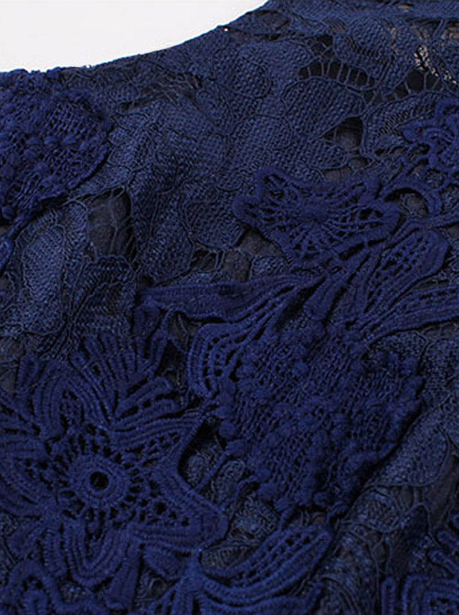 High Quality All-match Courtlike Daily Date Women Fit and Flare Slim Fit Lace Casual Dress Detail View