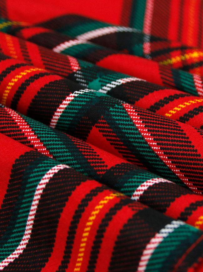 Lovely Classical Lady Pleats Plaid Round Neck Belted Sleeveless Midi A-Line Dress Main View