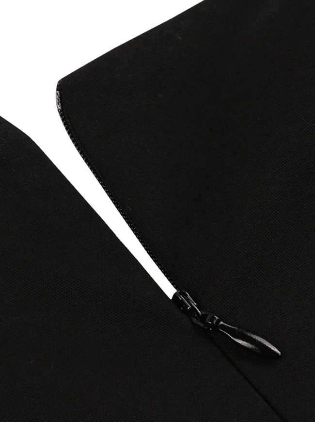 Zipper Ladies Vintage Summer Girls Holiday Wedding Party Bridesmaid Evening Retro Business Casual Spring Dress Detail View