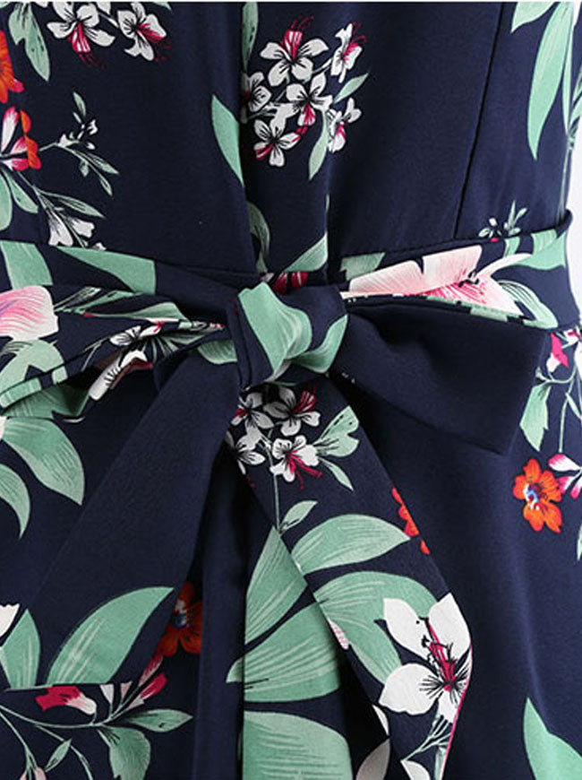 Classical Vintage High Quality Midi Elegant Midi Fancy Wedding Guest A-Line Dress Detail View