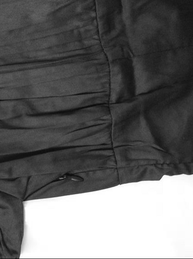 Women's Sexy Short Sleeve Ruffle Tops Off Shoulder T-shirt Black Detail View