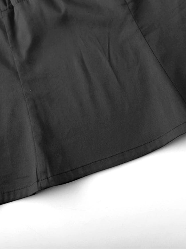 Women's Casual Short Sleeve Ruffle Blouses Off Shoulder T-shirt Black Detail View