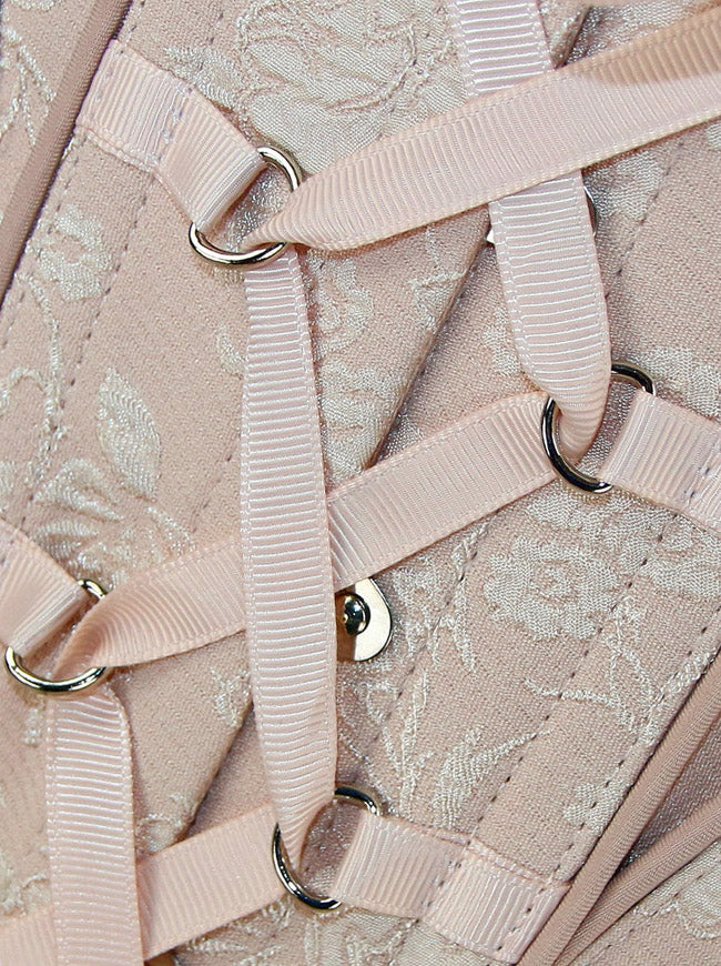 Victorian Steel Boned Bustier Lingerie Corset Detail View