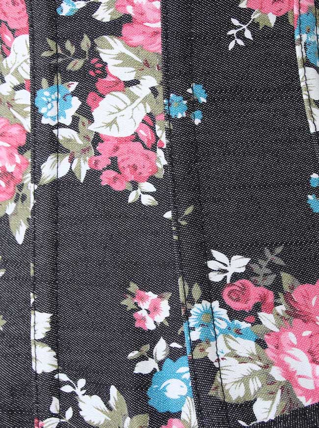 Elegant Nostalgic Retro Floral Prints Lace Up Cheap Waist Training Underbust Corset Detail View