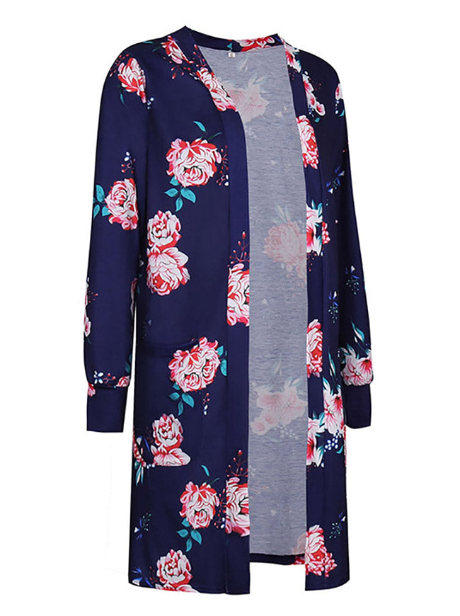 Fashion Comfortable Long Sleeve Loose Lightweight Overcoat with Pocket