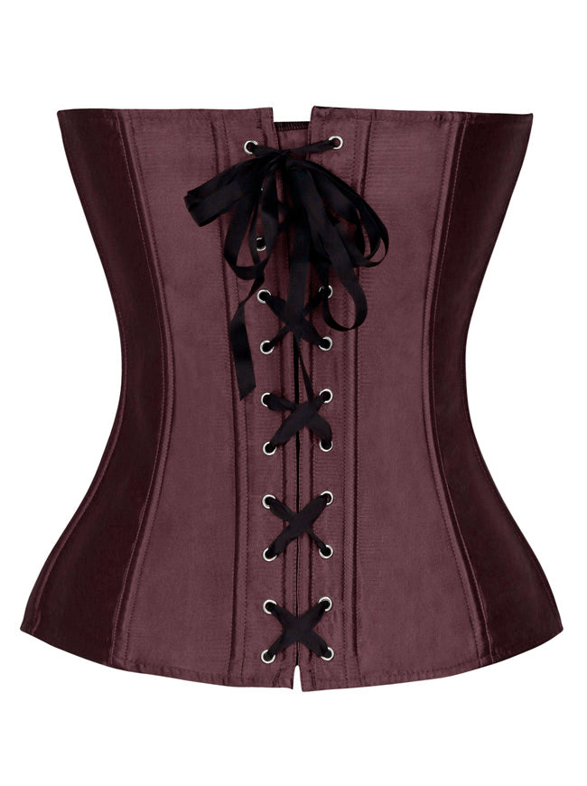 Gothic Retro Gothic Lace Up Waist Cincher Overbust Corset