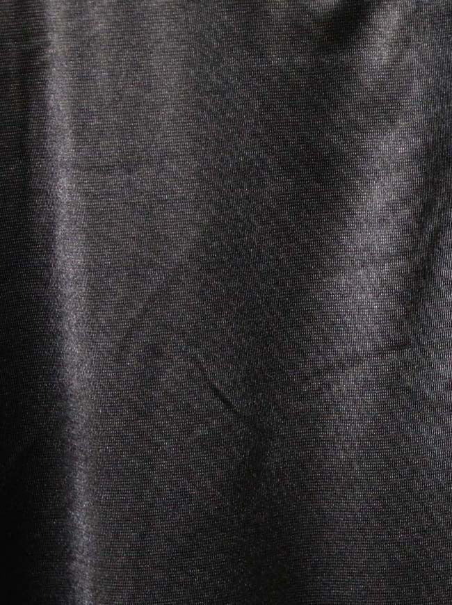 Women's Vintage Satin High Waisted Maxi Skirt Dress Black Detail View