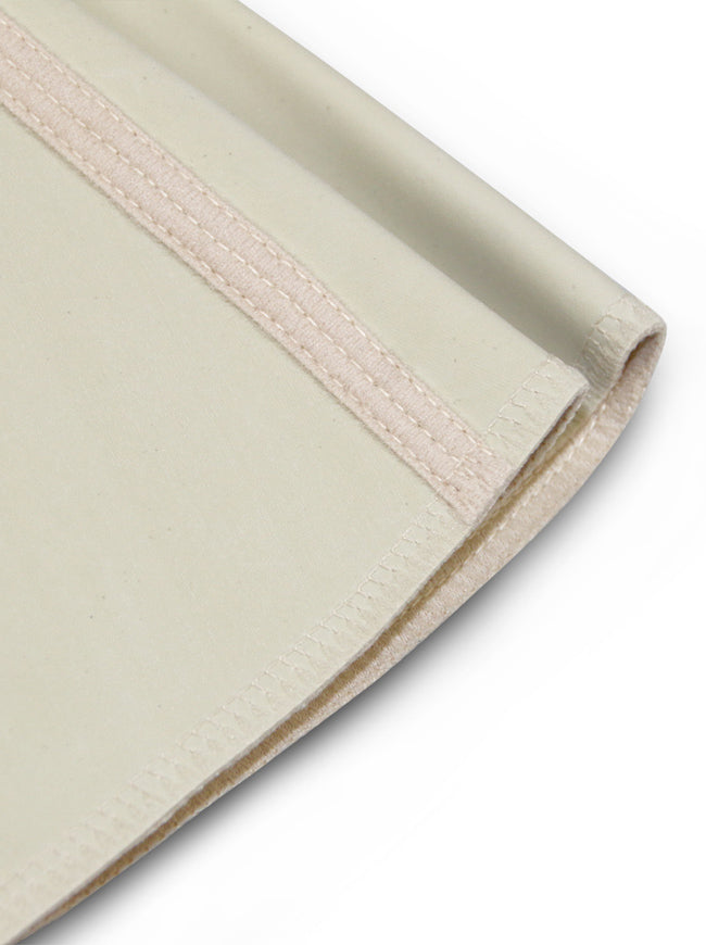 Women's 4 Spiral Steel Boned Latex Hooks Hourglass Breathable Waist Slimmer Shapewear Corset Ivory Detail View