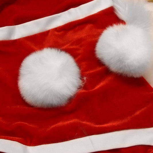 Kimring Women Christmas Sexy Santa Velvet Dress Babydoll Uniforms Costumes
