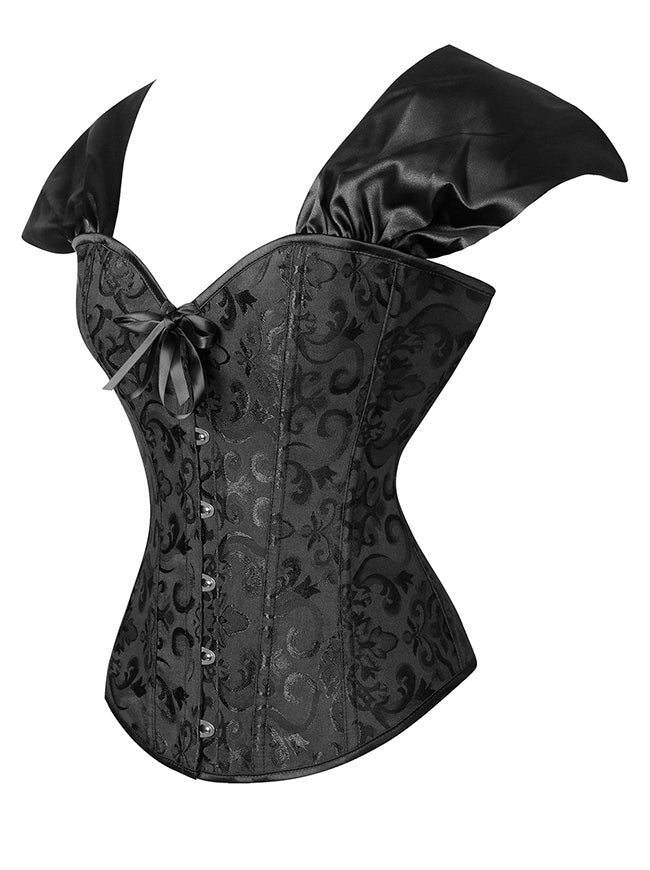 Medieval Renaissance Sweetheart Neckline Short Sleeves Slim Fit Bodice Side View