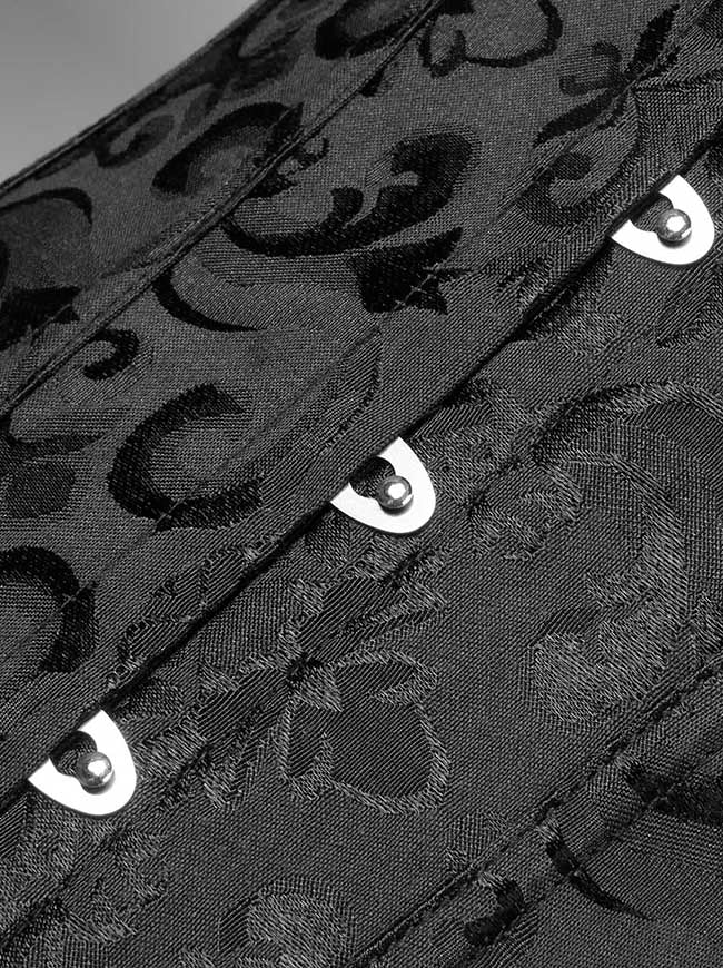 Rockabilly Off Shoulder Overbust Shapewear Lingerie Corset Detail View-1