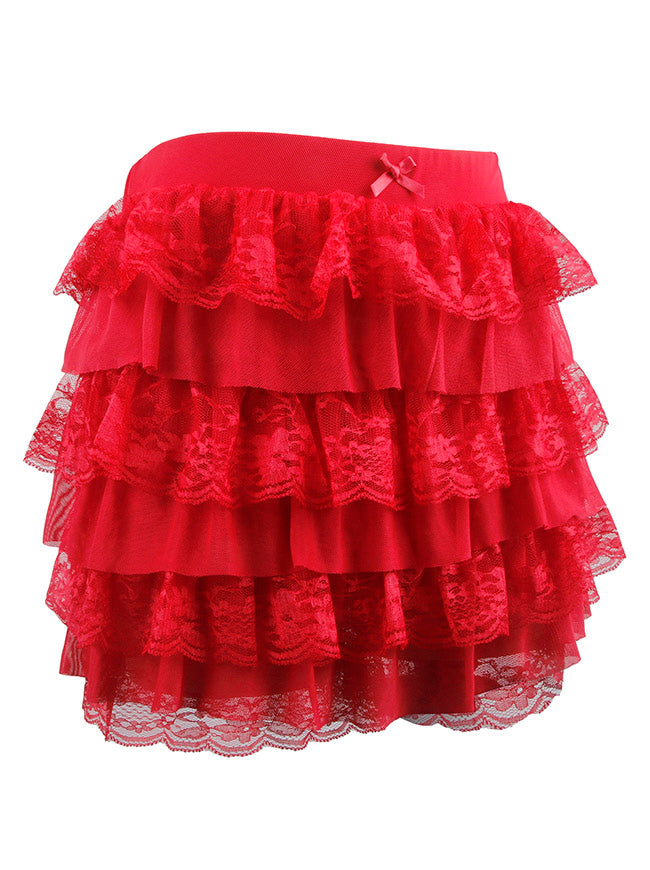 Summer Lace Bloomers Layered Skirt Back View