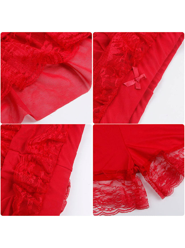 Ruffle Layered Pettipants Bloomer Shorts for Women Detail View