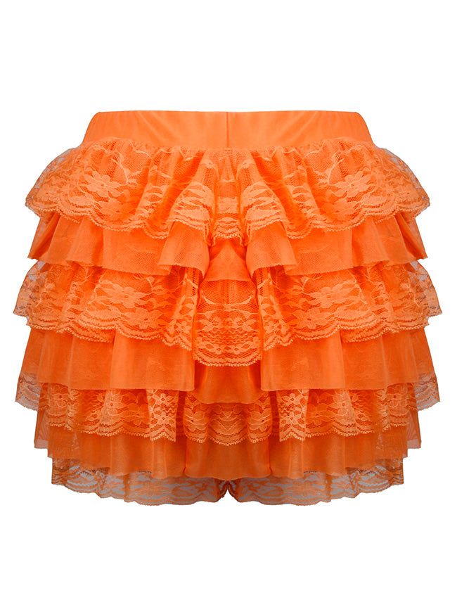 Lace Mesh Layered Sweet Pumpkin Pants Side View