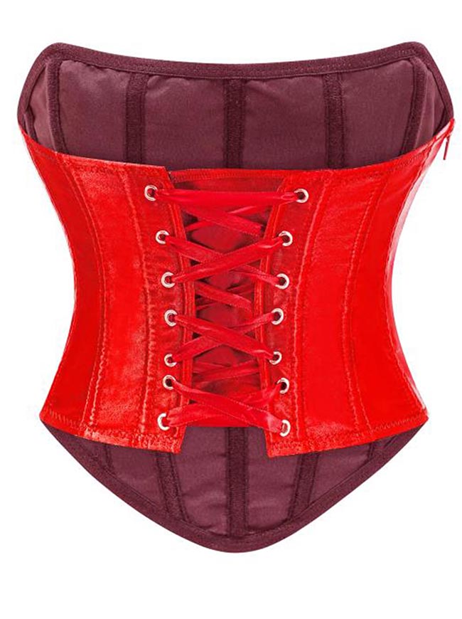 Women Strapless Push Up Corset Top Back View