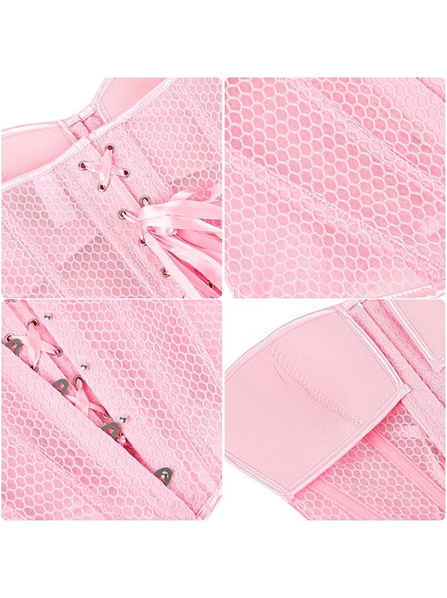 Boned Push Up Corset Bustier Tops for Women Detail View