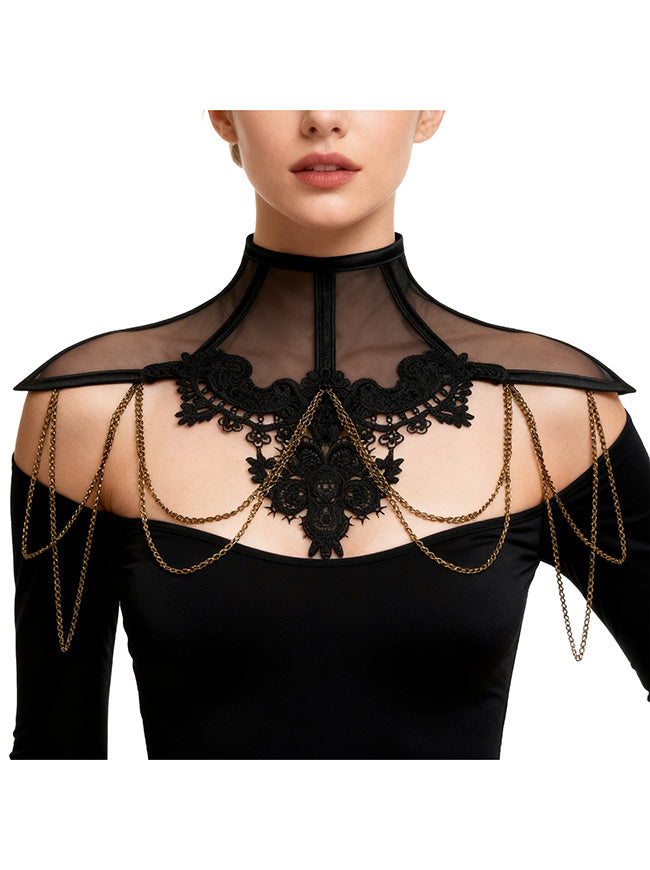 Women Gothic Shawl Shoulder Cape Model View
