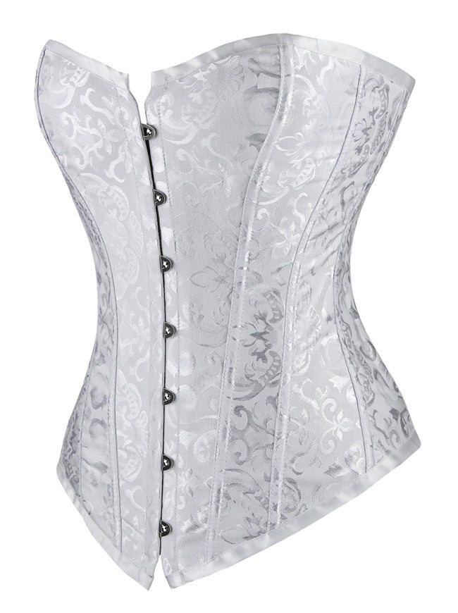Renaissance Punk Steel Bones Strapless Waist Cincher Bustier Corset