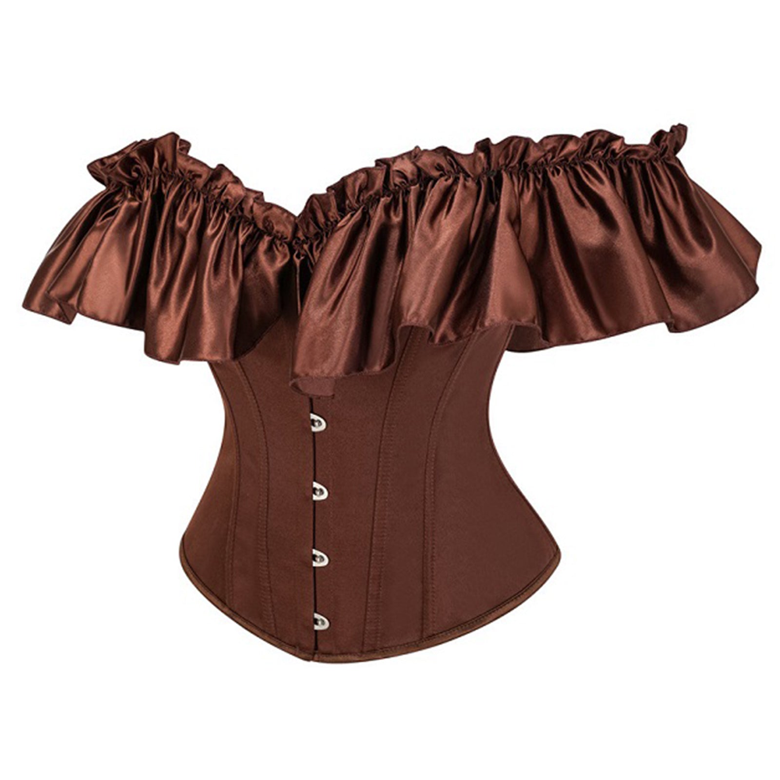 Renaissance Strapless Overbust Lace Up Corset Side View