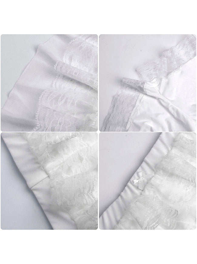 Lace Ruffle Layered Bloomer Shorts for Women Detail View