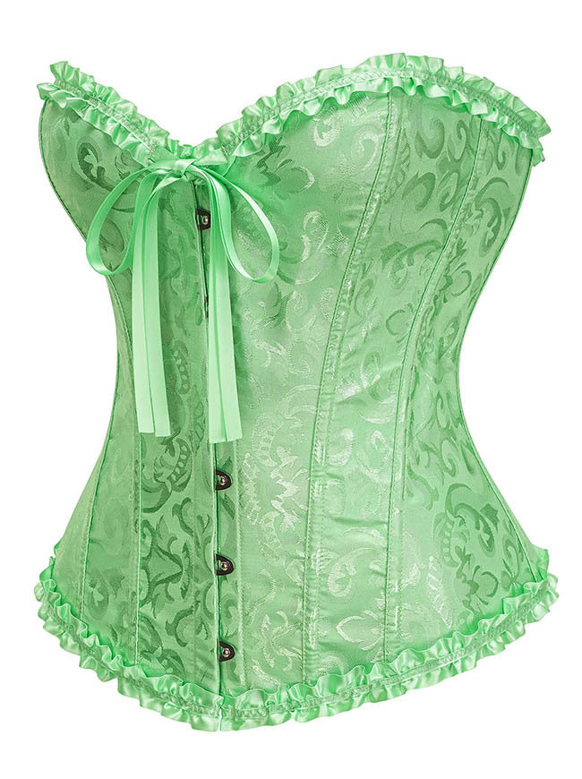 Lace Up Overbust Corset for Women Side View