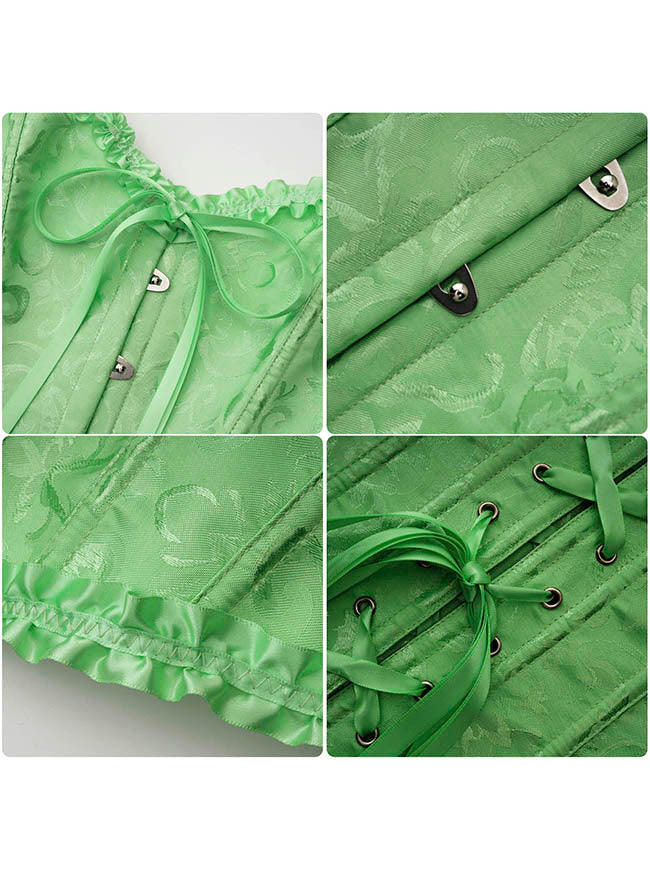Women Boned Lace Up Princess Fairy Corset Top Detail View