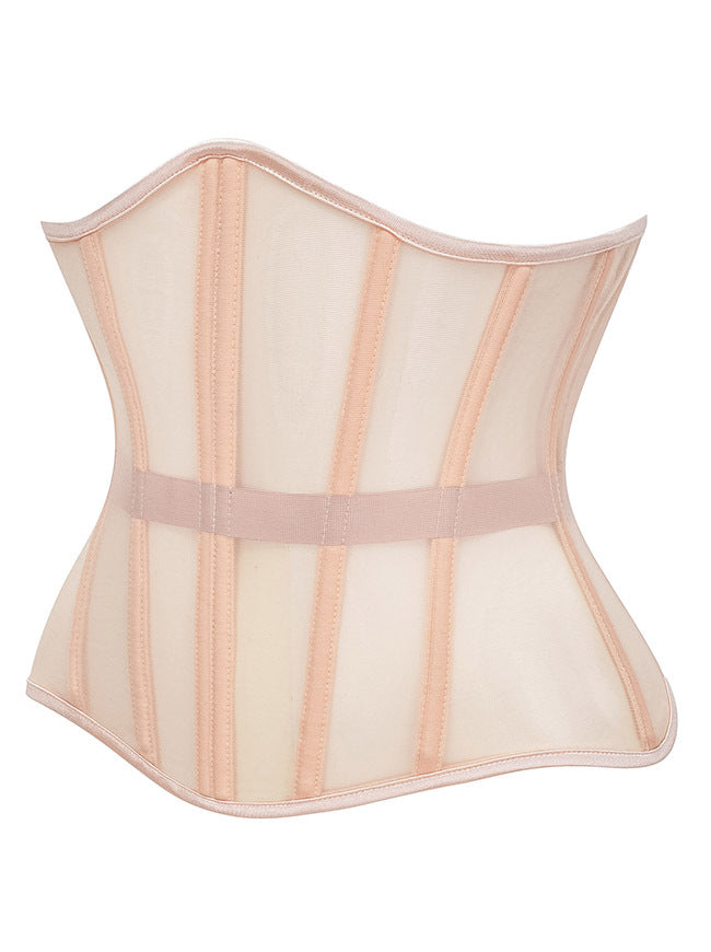 Mesh Waist Trainer Steel Boned Bridal Corset Side View