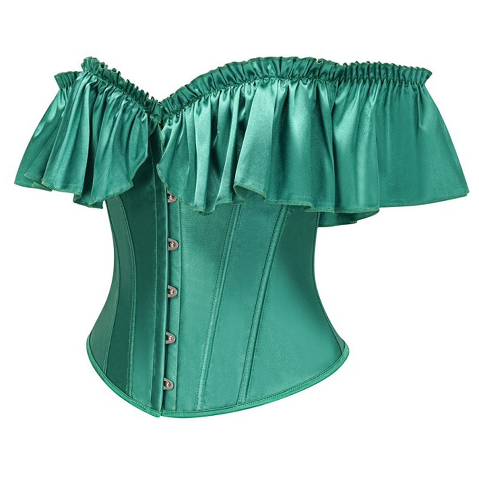 Green Strapless Princess Corset Side View