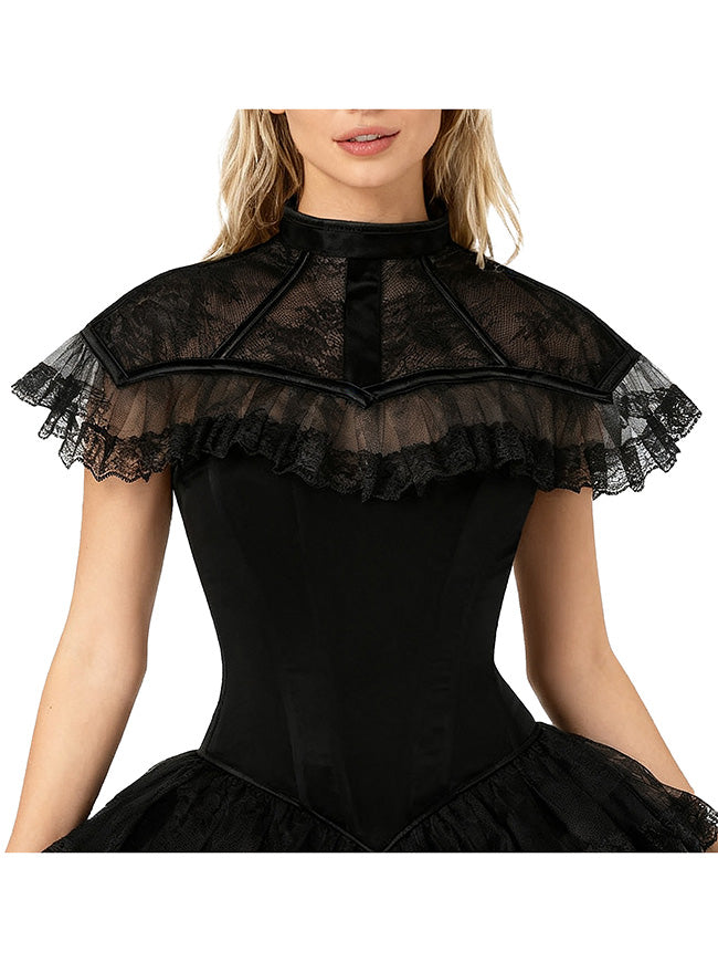 Women Victorian Shrug Lace Shoulder Cover Model View