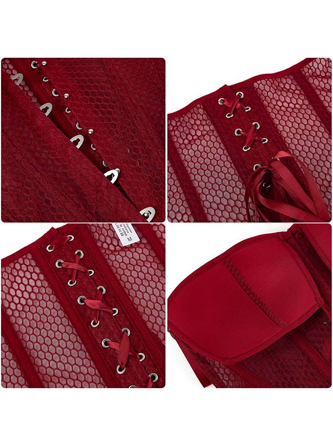 Women Strapless Bustier Top Push Up Corset Detail View