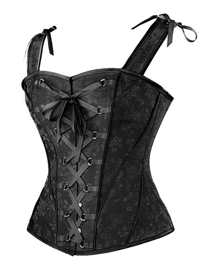 Steampunk Victorian Classic Brocade Lingerie Vest Corset Tops