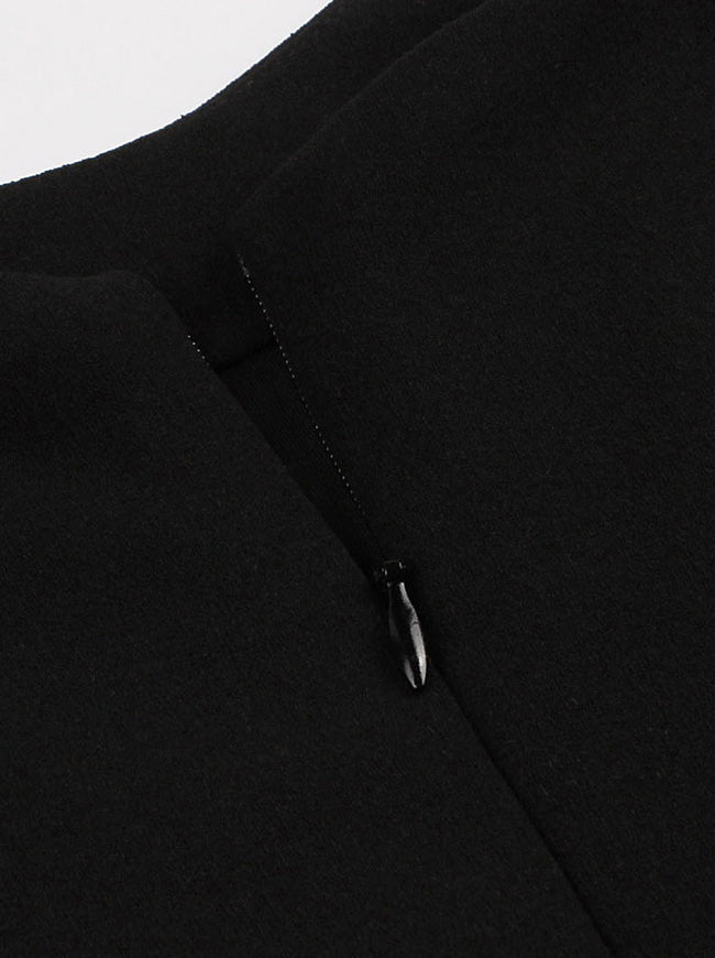 Women's Sexy Spaghetti Strap Mesh Cloak A-line Fit and Flare Dress Black Detail View