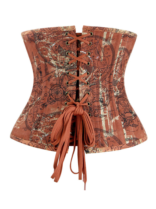 Classic brocade overbust corset vest inspired by Audrey Hepburn